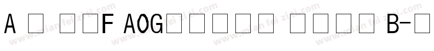 A P OTF A1Gothic StdN B字体转换